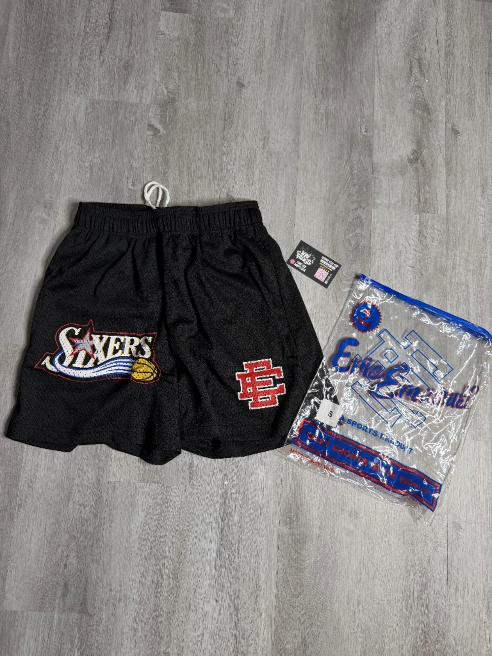 *NEW* Black EE Eric Emanuel Shorts Sixers Size Small, Medium, Large